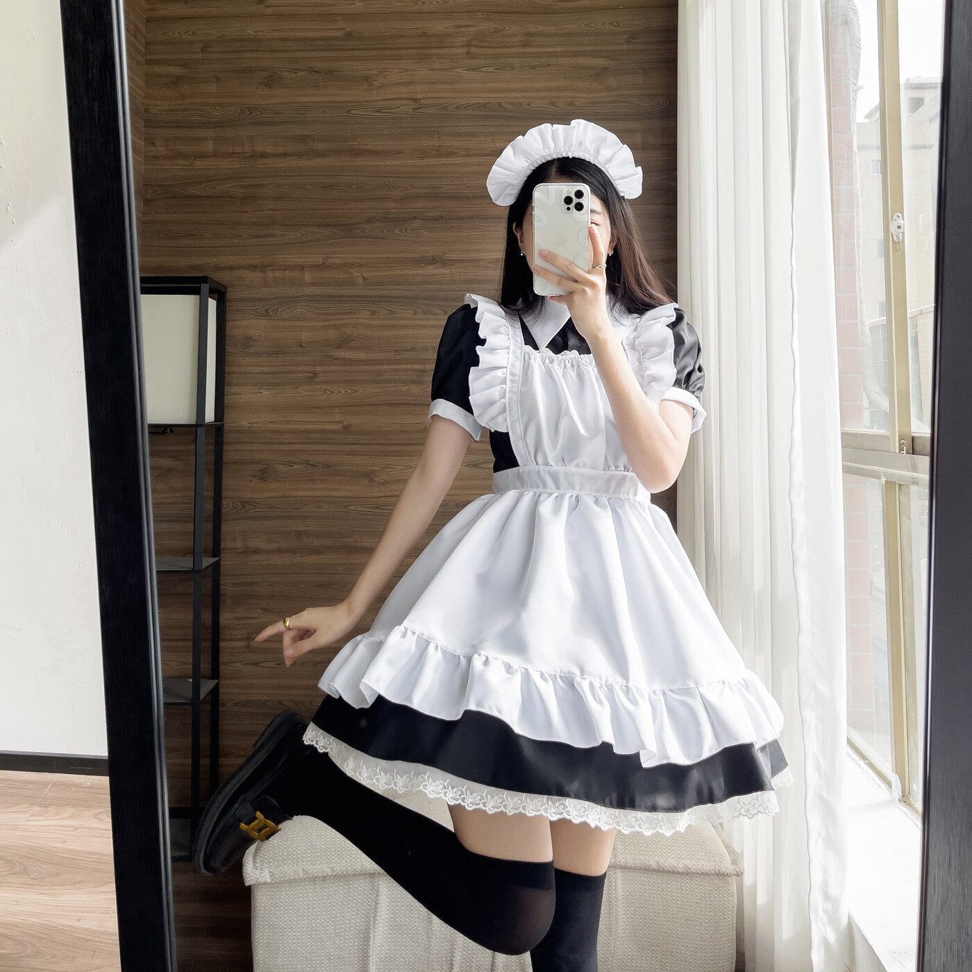 Black White Kawaii Lolita Maid Cosplay Women's Dress | NEW - Kawaiies - Adorable - Cute - Plushies - Plush - Kawaii