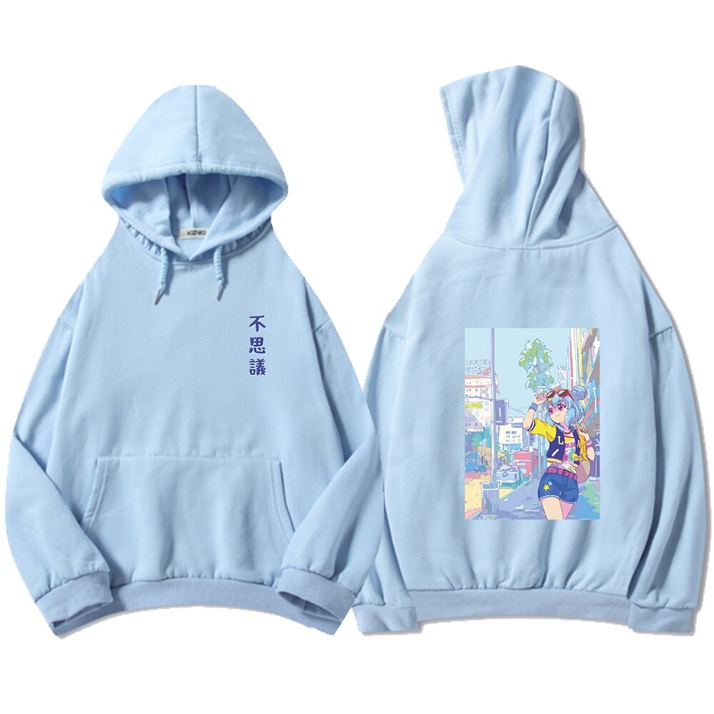 Hoodie - Light blue - Ladies