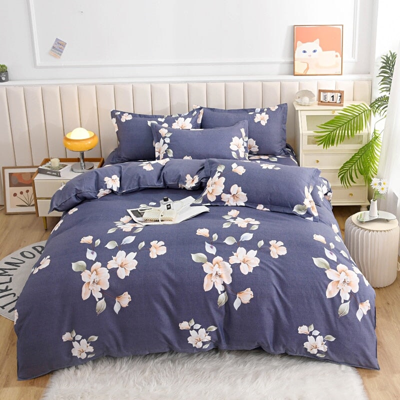 Sleeping on Floral Meadow Bedding Sets - Kawaiies - Adorable - Cute - Plushies - Plush - Kawaii