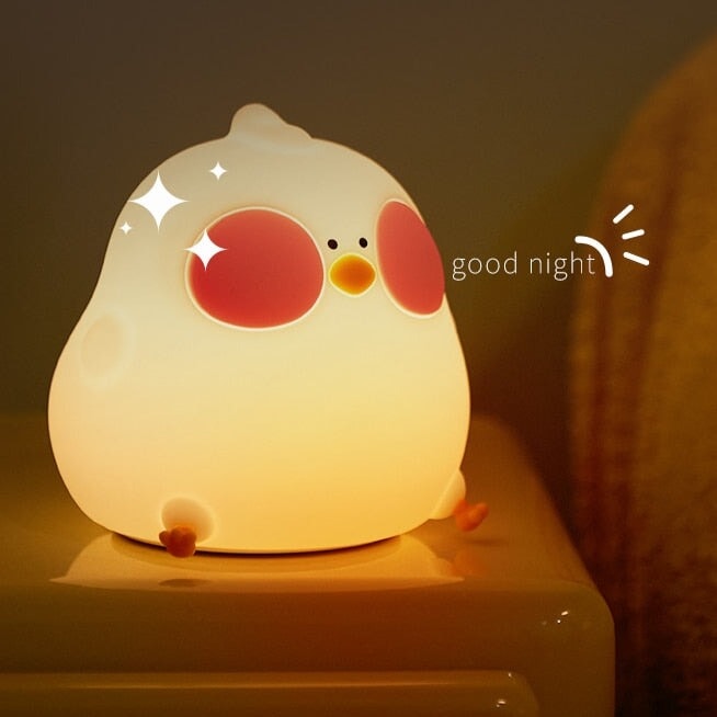 kawaiies-softtoys-plushies-kawaii-plush-Blushing Chubby Chick LED Night Light | NEW Home Decor 