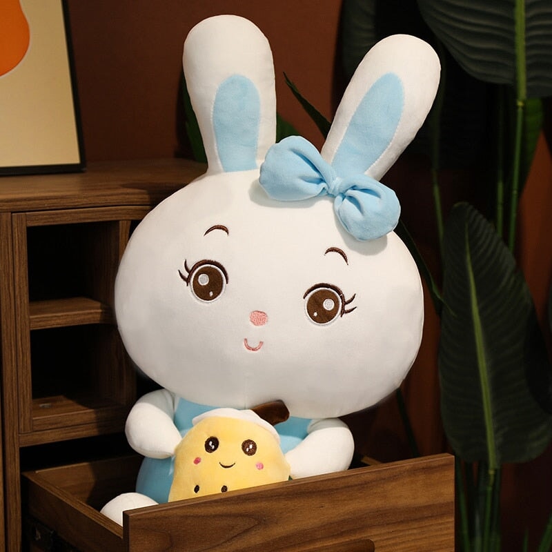 Boba Bunny Couple Plushies - Kawaiies - Adorable - Cute - Plushies - Plush - Kawaii