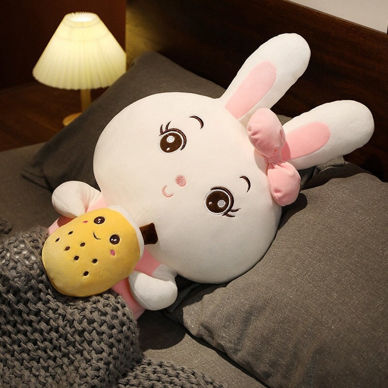 Boba Bunny Couple Plushies - Kawaiies - Adorable - Cute - Plushies - Plush - Kawaii
