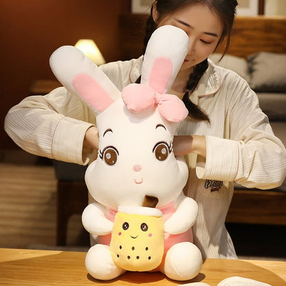 Boba Bunny Couple Plushies - Kawaiies - Adorable - Cute - Plushies - Plush - Kawaii