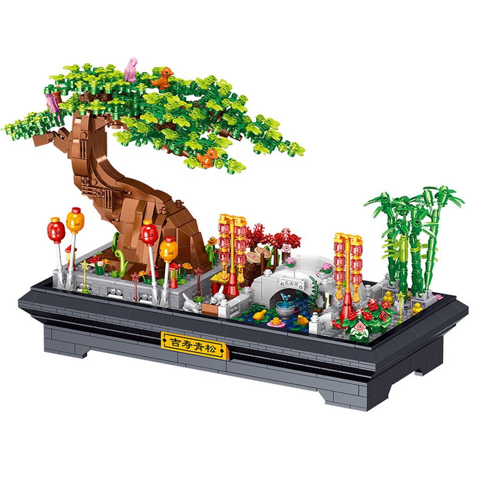 Bonsai Bamboo Tree Lake Scene Nano Building Set - Kawaiies - Adorable - Cute - Plushies - Plush - Kawaii