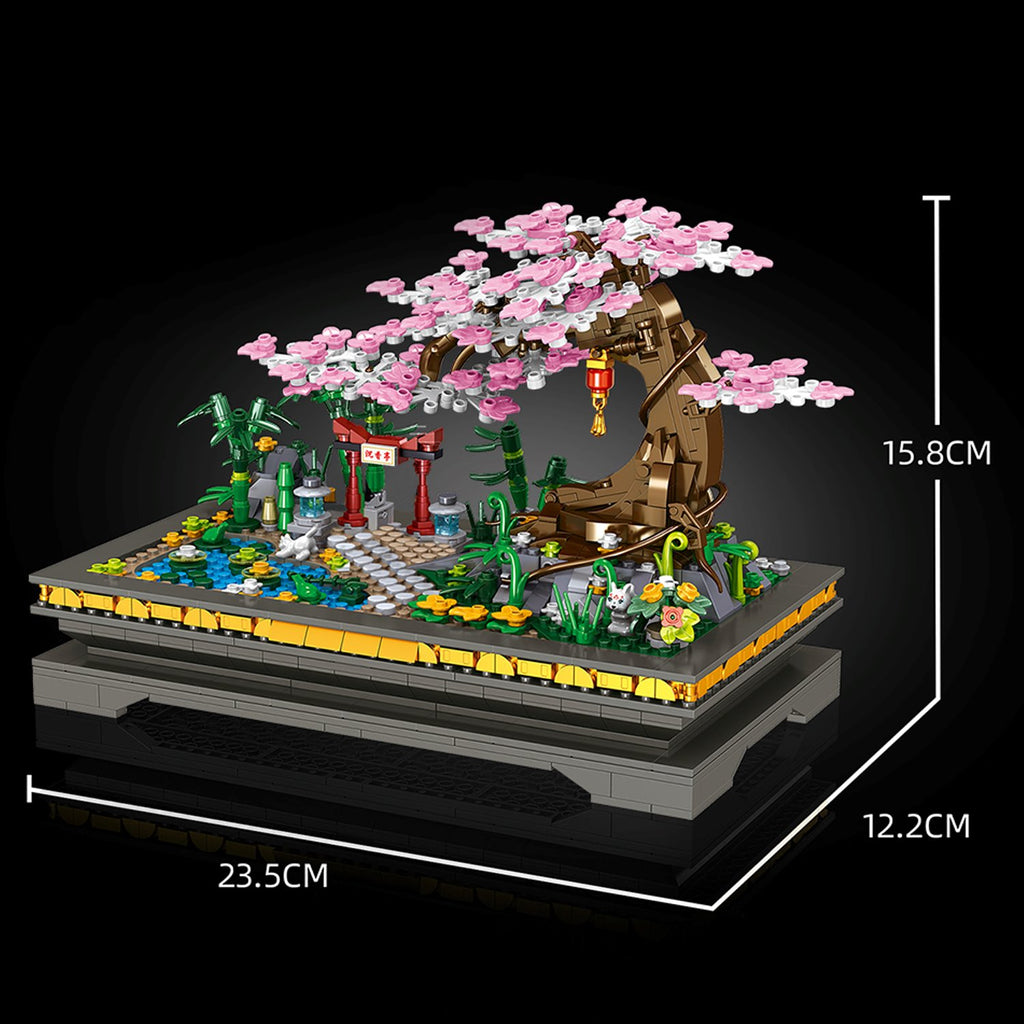 Bonsai Cherry Blossom Sakura Shrine Nano Building Sets - Kawaiies - Adorable - Cute - Plushies - Plush - Kawaii