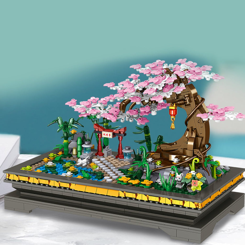 Bonsai Cherry Blossom Sakura Shrine Nano Building Sets - Kawaiies - Adorable - Cute - Plushies - Plush - Kawaii