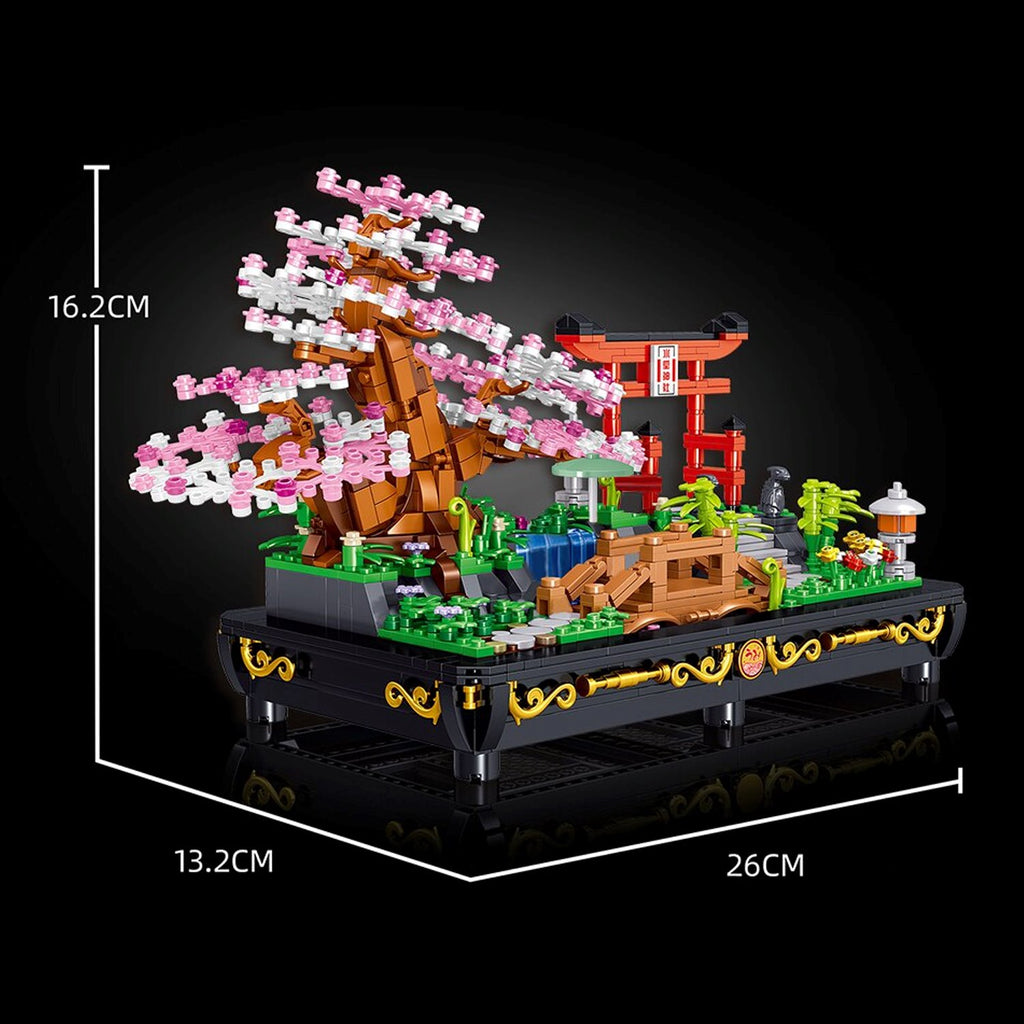 Bonsai Cherry Blossom Sakura Shrine Nano Building Sets - Kawaiies - Adorable - Cute - Plushies - Plush - Kawaii