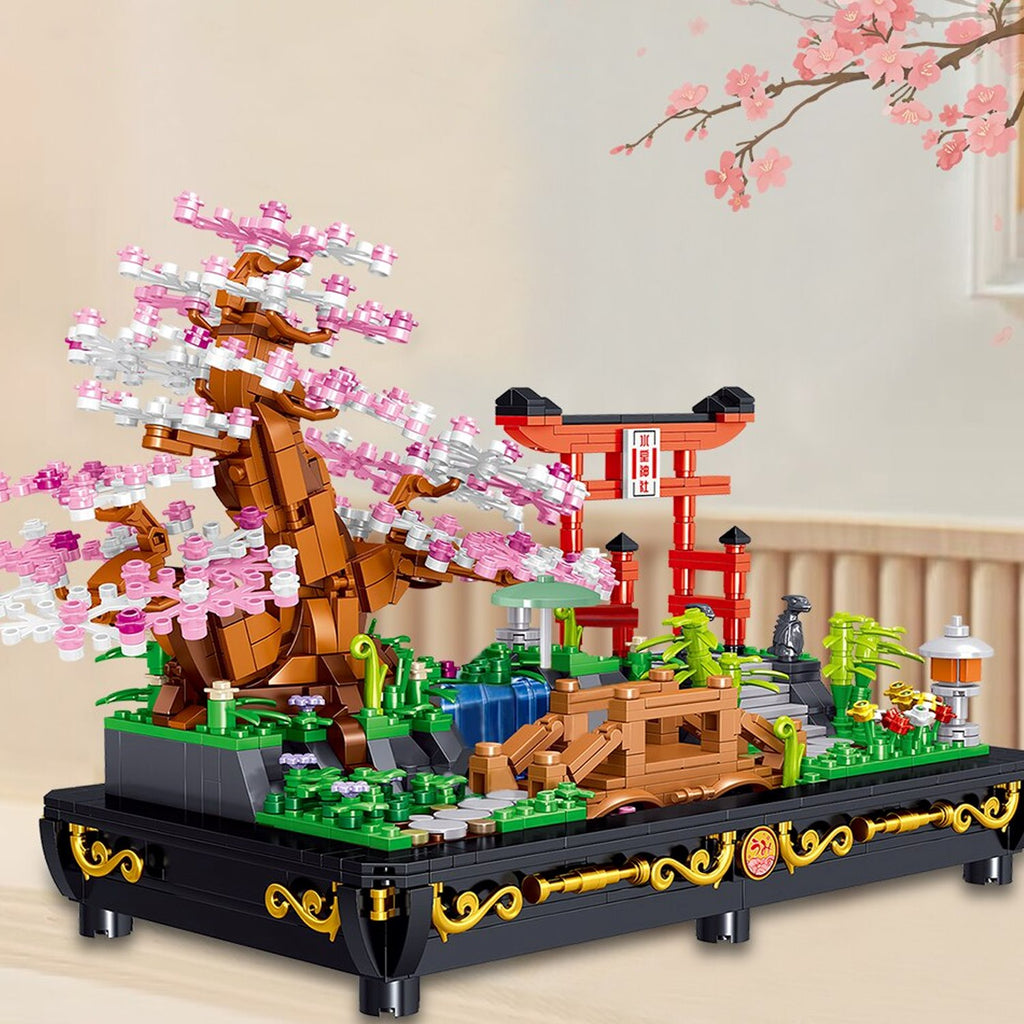 Bonsai Cherry Blossom Sakura Shrine Nano Building Sets - Kawaiies - Adorable - Cute - Plushies - Plush - Kawaii