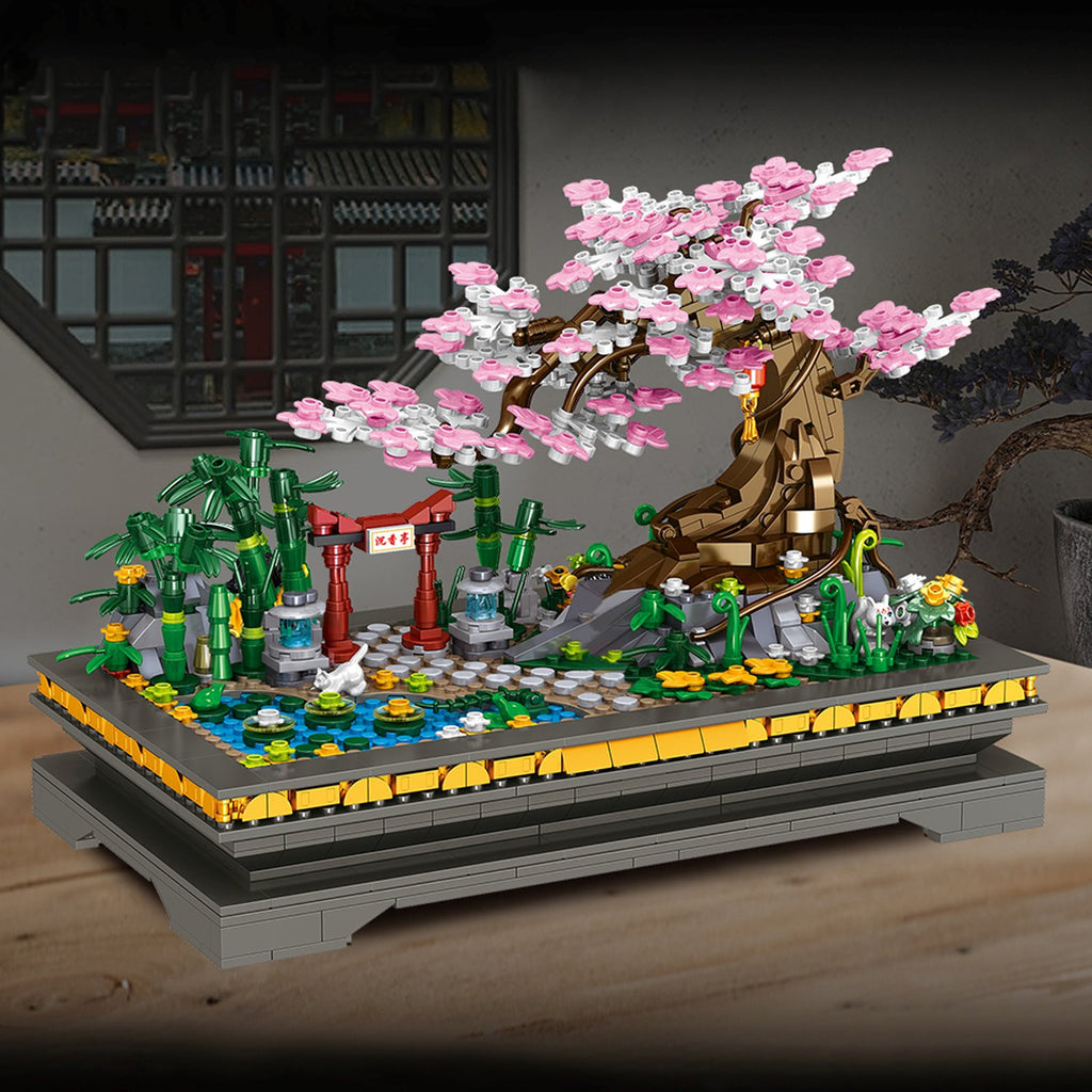 Bonsai Cherry Blossom Sakura Shrine Nano Building Sets - Kawaiies - Adorable - Cute - Plushies - Plush - Kawaii