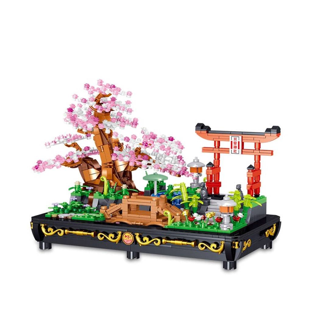 Bonsai Cherry Blossom Sakura Shrine Nano Building Sets - Kawaiies - Adorable - Cute - Plushies - Plush - Kawaii