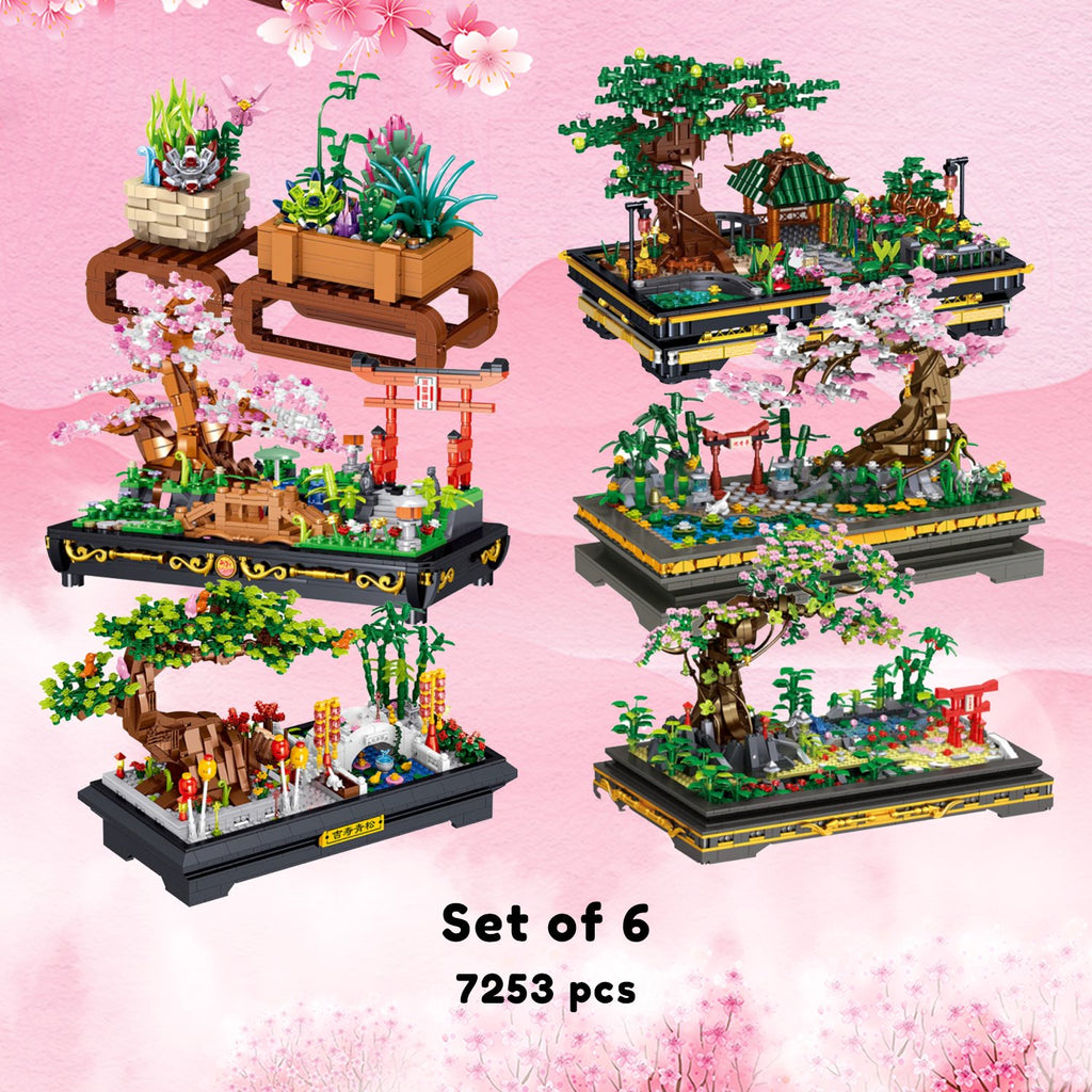 Bonsai Sakura Shrine Scenic Building Nano Sets Collection - Kawaiies - Adorable - Cute - Plushies - Plush - Kawaii