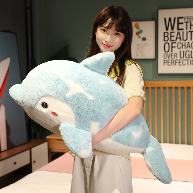 Brigg the Blue Fluffy Dolphin Plushie - Kawaiies - Adorable - Cute - Plushies - Plush - Kawaii