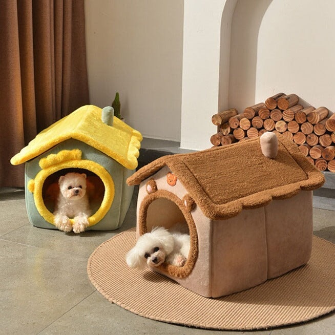 Brown Bear Soft Cat Dog Pet House Kennel - Kawaiies - Adorable - Cute - Plushies - Plush - Kawaii