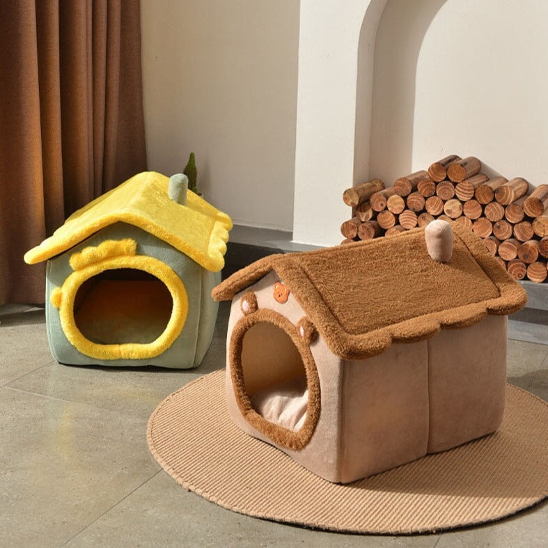 Brown Bear Soft Cat Dog Pet House Kennel - Kawaiies - Adorable - Cute - Plushies - Plush - Kawaii