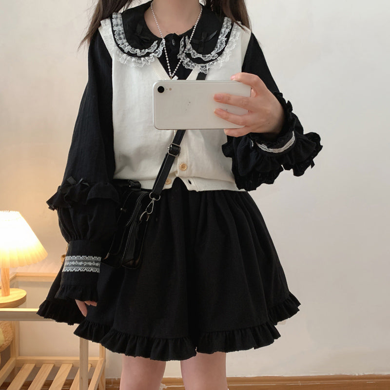 Goth Lace Lolita Dress - Kawaii Stop - Kawaii Shop Gurus Black / S