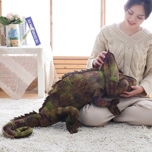 Brown & Red Chameleon Plush - Kawaiies - Adorable - Cute - Plushies - Plush - Kawaii
