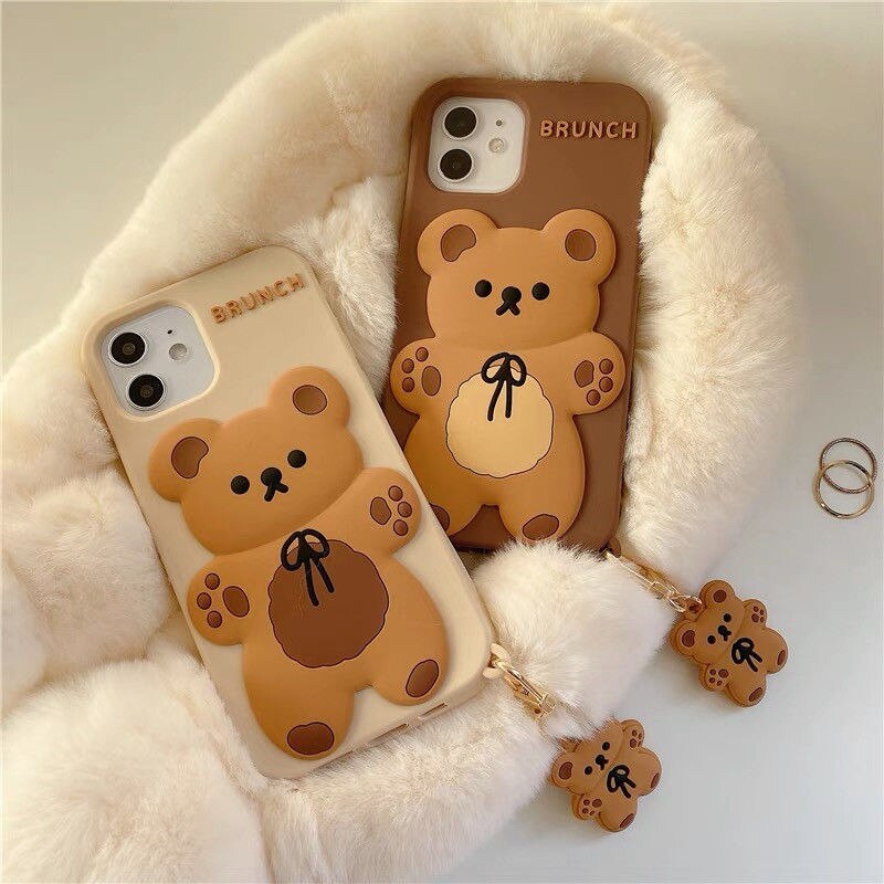 Brunch Bear iPhone Case with Charm - Kawaiies - Adorable - Cute - Plushies - Plush - Kawaii