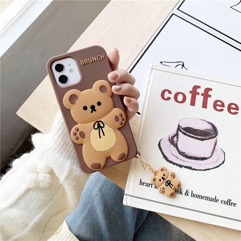 Brunch Bear iPhone Case with Charm - Kawaiies - Adorable - Cute - Plushies - Plush - Kawaii