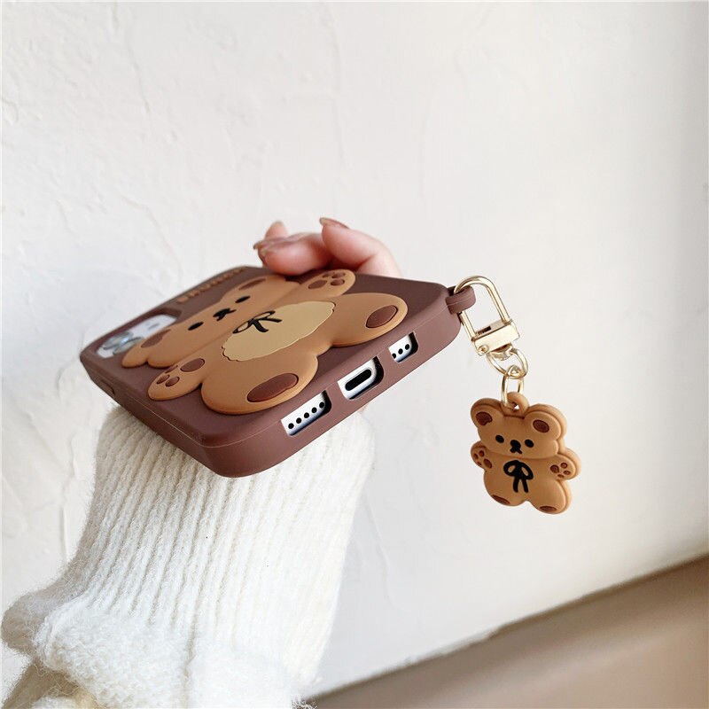 Brunch Bear iPhone Case with Charm - Kawaiies - Adorable - Cute - Plushies - Plush - Kawaii