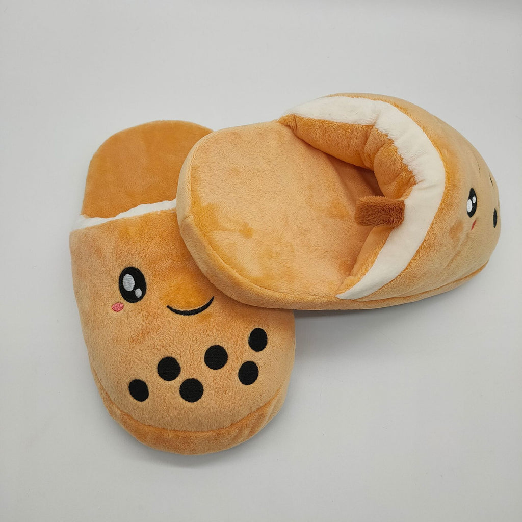 Bubble Tea Plush Slippers - Kawaiies - Adorable - Cute - Plushies - Plush - Kawaii