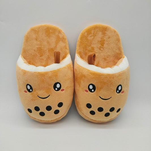Bubble Tea Plush Slippers - Kawaiies - Adorable - Cute - Plushies - Plush - Kawaii