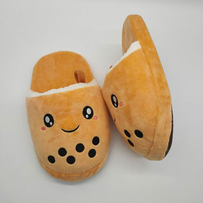 Bubble Tea Plush Slippers - Kawaiies - Adorable - Cute - Plushies - Plush - Kawaii