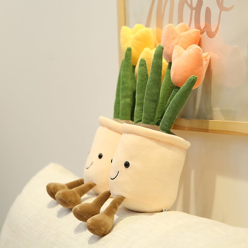 Bubbly Tulip Flower Pot Plush - Kawaiies - Adorable - Cute - Plushies - Plush - Kawaii