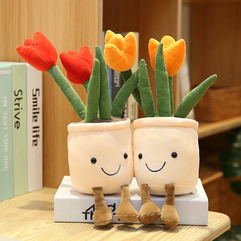 Bubbly Tulip Flower Pot Plush - Kawaiies - Adorable - Cute - Plushies - Plush - Kawaii