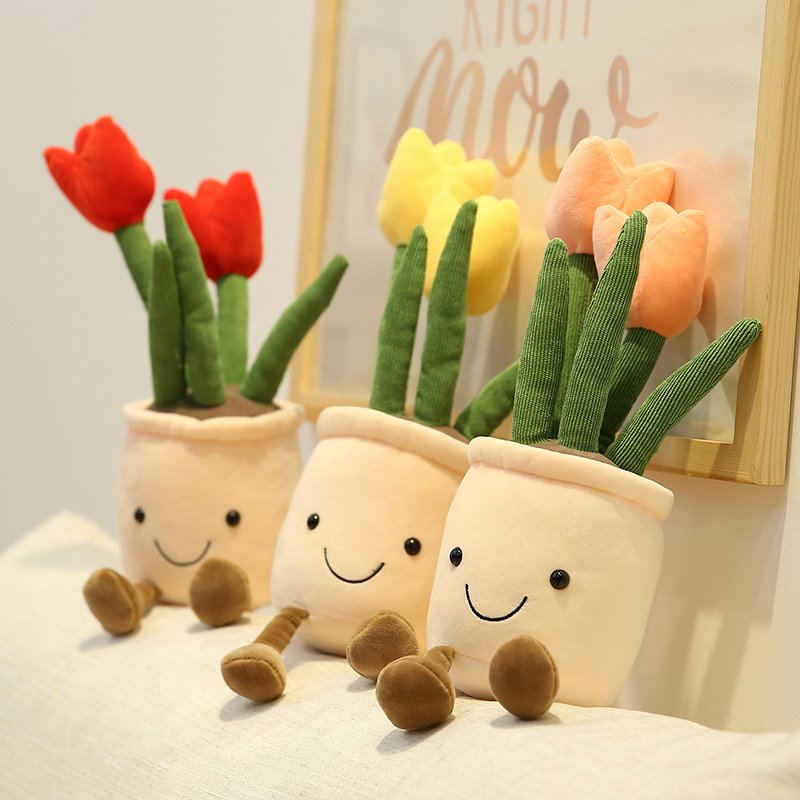 Bubbly Tulip Flower Pot Plush - Kawaiies - Adorable - Cute - Plushies - Plush - Kawaii