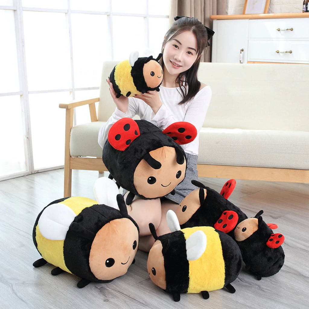 Busy Bugs Ladybird Bumblebee Plushies - Kawaiies - Adorable - Cute - Plushies - Plush - Kawaii