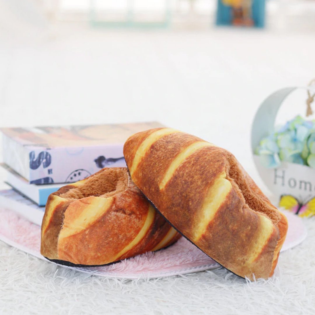 Butter Bread Plush Slippers - Kawaiies - Adorable - Cute - Plushies - Plush - Kawaii