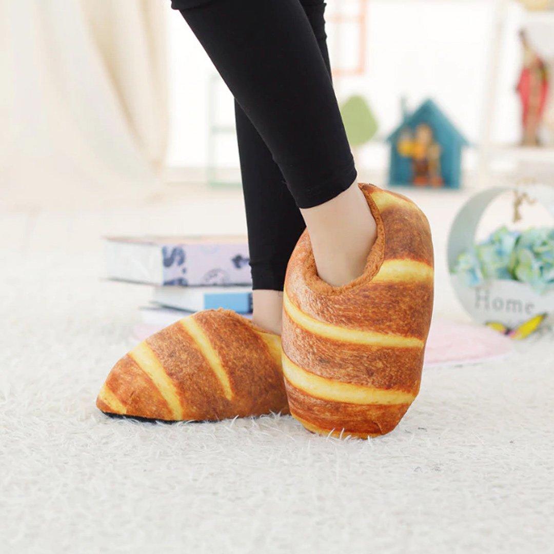 Butter Bread Plush Slippers - Kawaiies - Adorable - Cute - Plushies - Plush - Kawaii