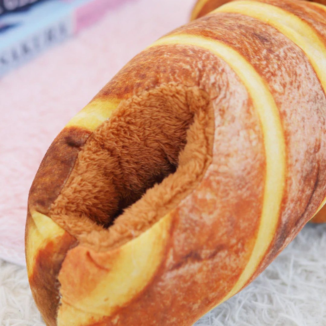 Butter Bread Plush Slippers - Kawaiies - Adorable - Cute - Plushies - Plush - Kawaii