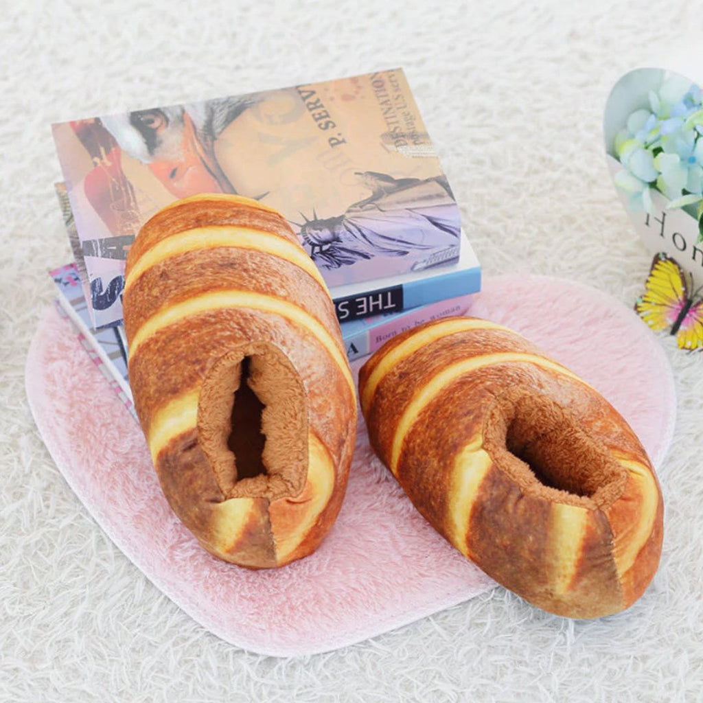 Butter Bread Plush Slippers - Kawaiies - Adorable - Cute - Plushies - Plush - Kawaii