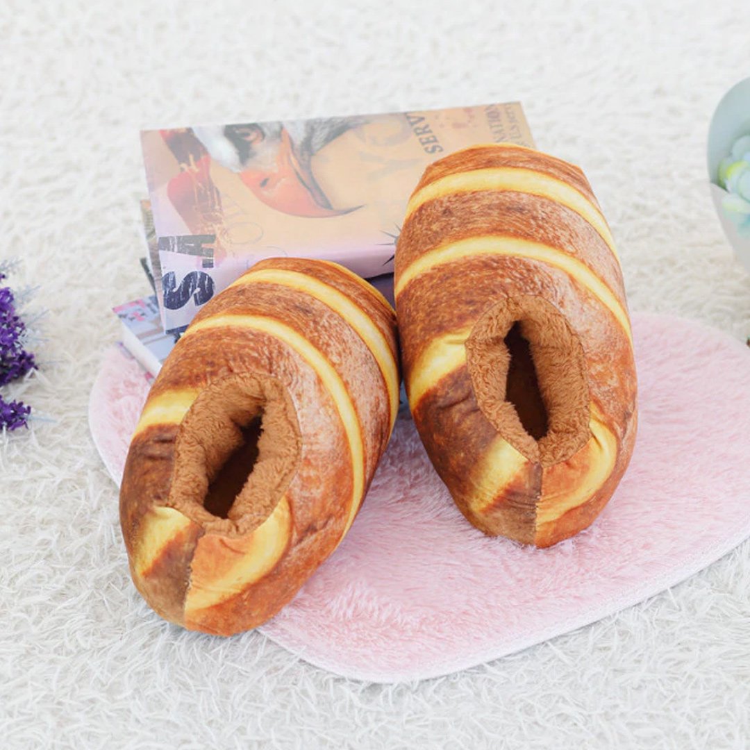 Butter Bread Plush Slippers - Kawaiies - Adorable - Cute - Plushies - Plush - Kawaii
