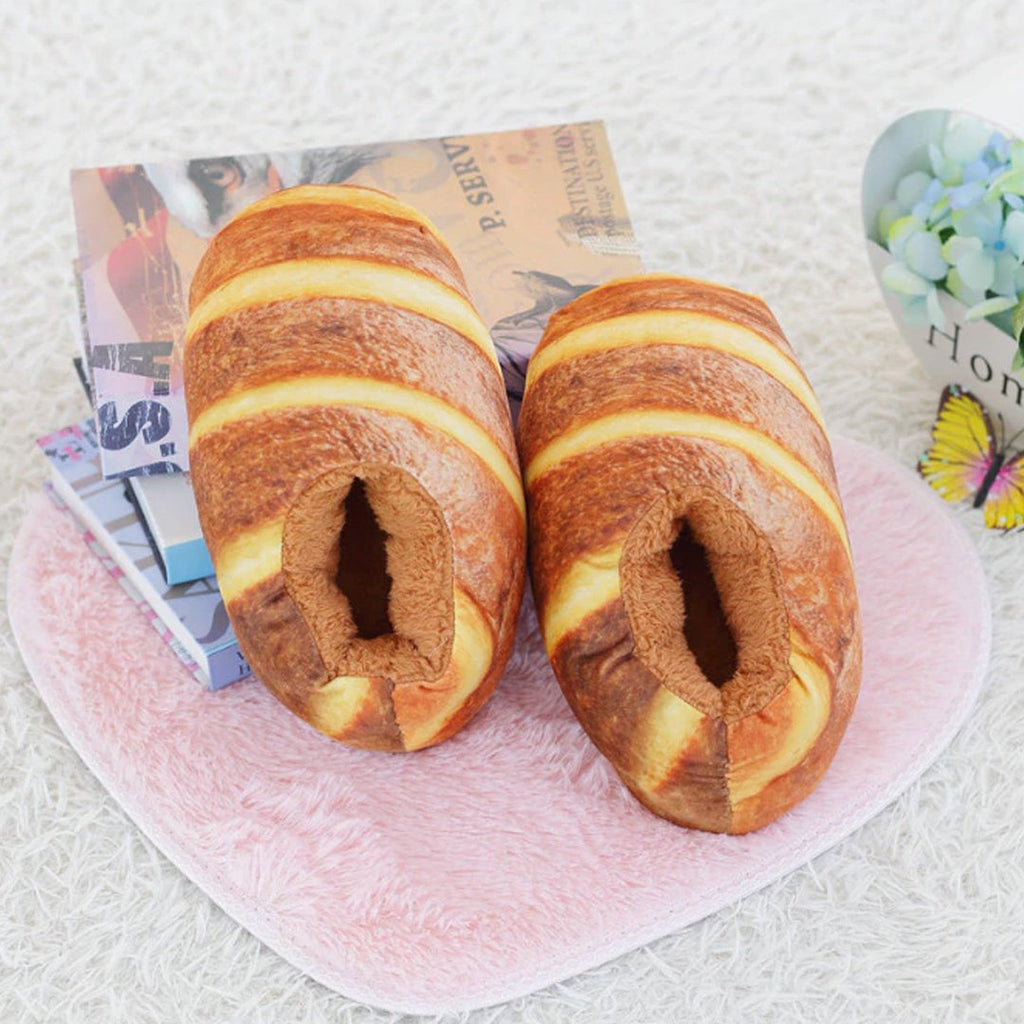 Butter Bread Plush Slippers - Kawaiies - Adorable - Cute - Plushies - Plush - Kawaii