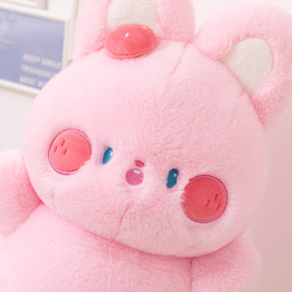 Buttons the Fluffy Pink Bunny Plushie - Kawaiies - Adorable - Cute - Plushies - Plush - Kawaii