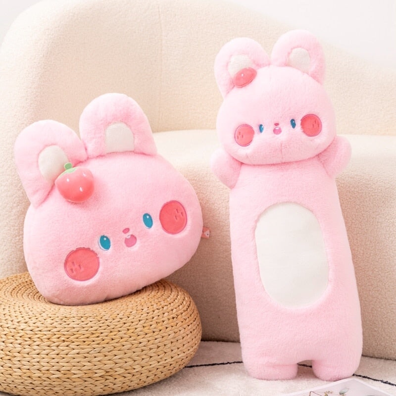 Buttons the Fluffy Pink Bunny Plushie - Kawaiies - Adorable - Cute - Plushies - Plush - Kawaii