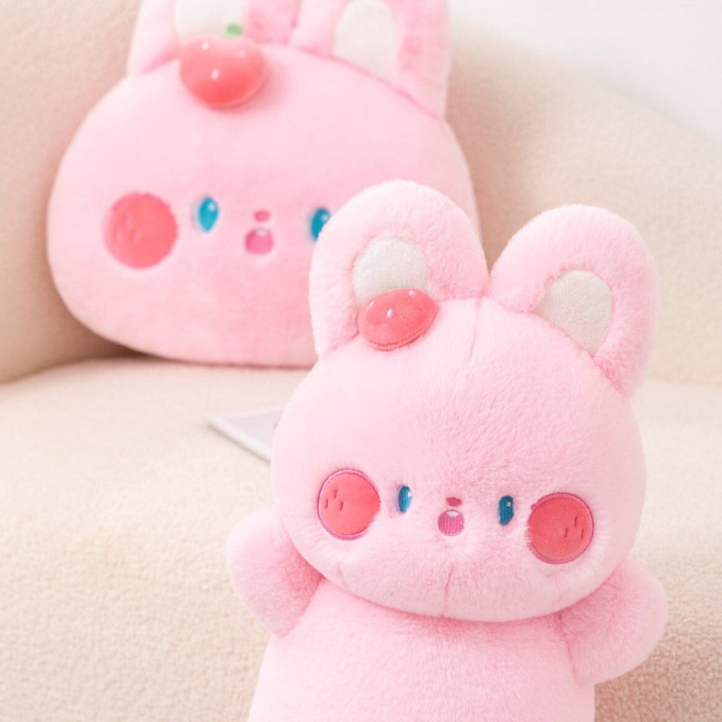 Buttons the Fluffy Pink Bunny Plushie - Kawaiies - Adorable - Cute - Plushies - Plush - Kawaii