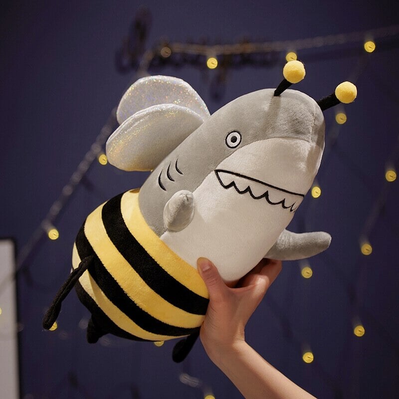 Buzz the Shark & Bee Plushie - Kawaiies - Adorable - Cute - Plushies - Plush - Kawaii