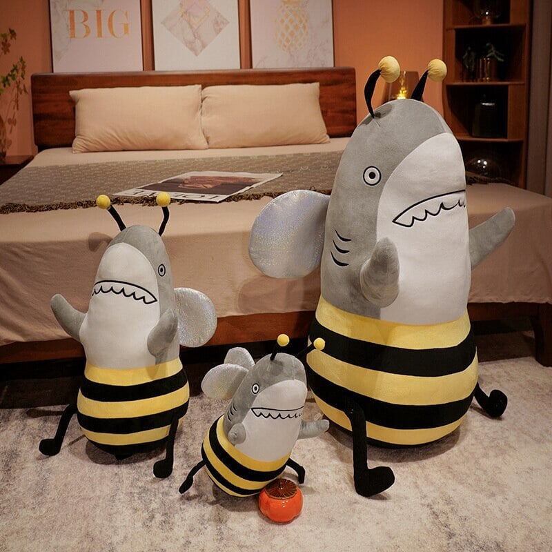 Buzz the Shark & Bee Plushie - Kawaiies - Adorable - Cute - Plushies - Plush - Kawaii