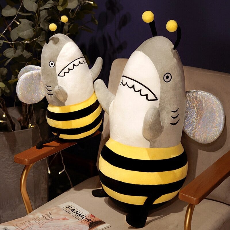 Buzz the Shark & Bee Plushie - Kawaiies - Adorable - Cute - Plushies - Plush - Kawaii