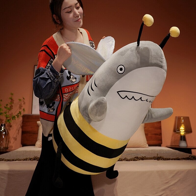 Buzz the Shark & Bee Plushie - Kawaiies - Adorable - Cute - Plushies - Plush - Kawaii