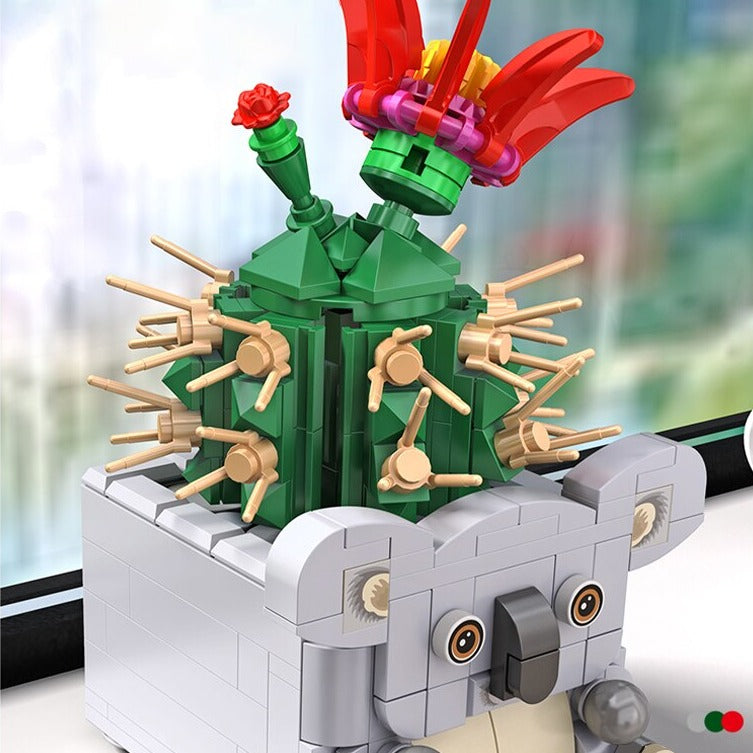 Cactus Succulent Animal Plant Pots Building Sets - Kawaiies - Adorable - Cute - Plushies - Plush - Kawaii