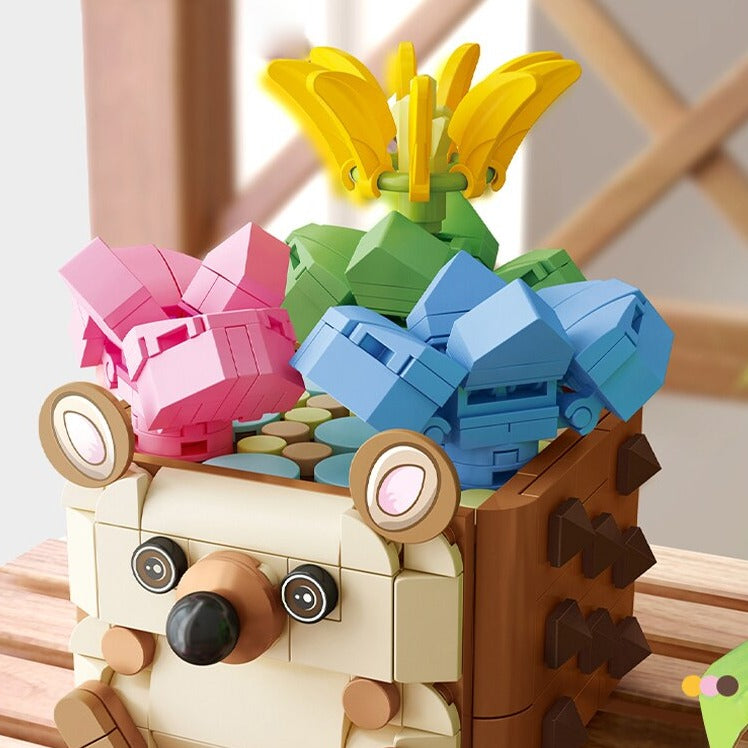 Cactus Succulent Animal Plant Pots Building Sets - Kawaiies - Adorable - Cute - Plushies - Plush - Kawaii