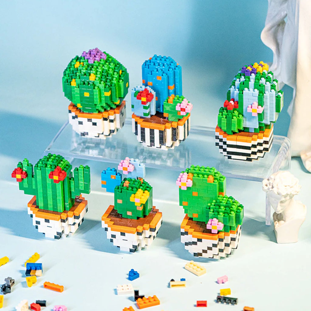 Cactus Succulent Plant Pots Nano Building Set - Kawaiies - Adorable - Cute - Plushies - Plush - Kawaii