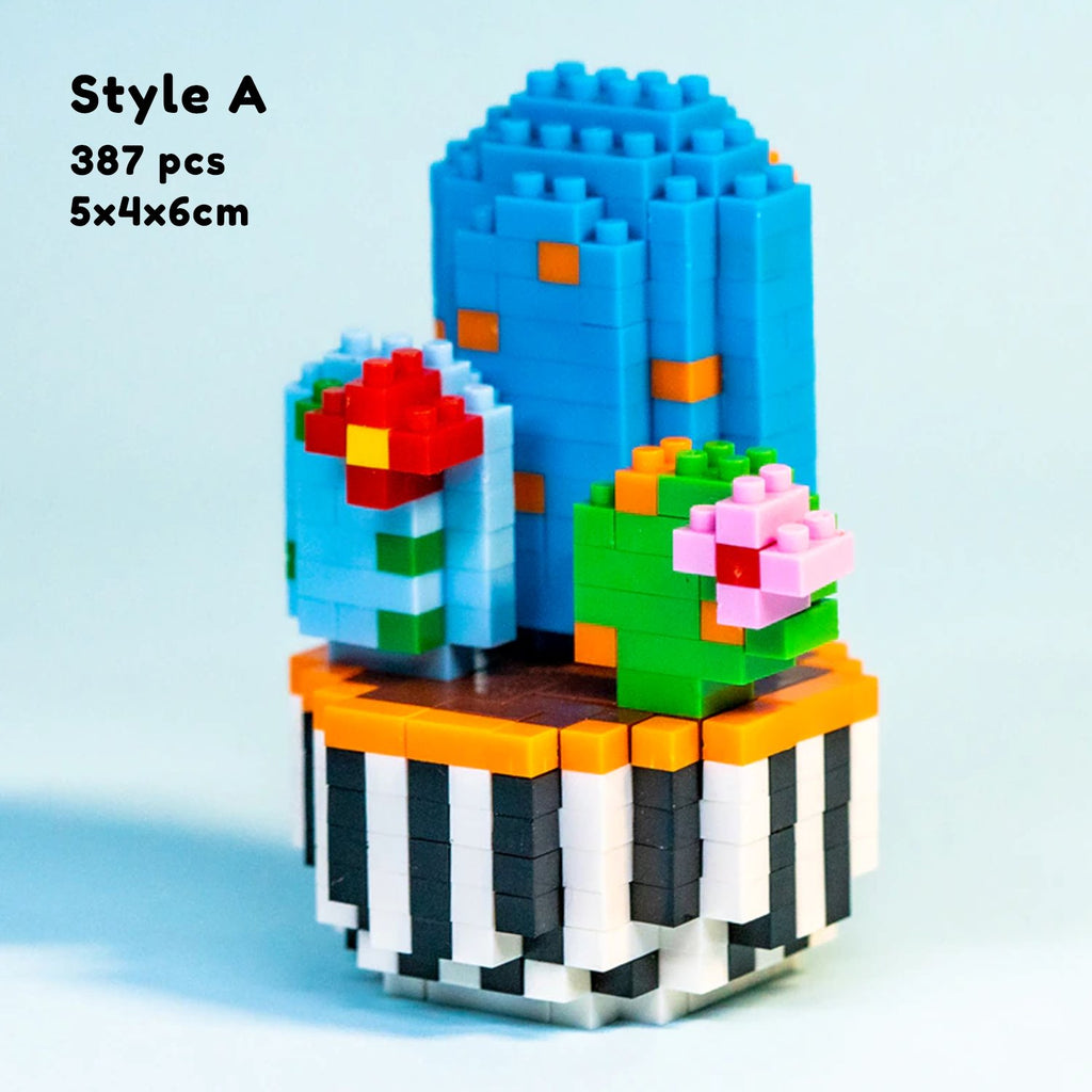 Cactus Succulent Plant Pots Nano Building Set - Kawaiies - Adorable - Cute - Plushies - Plush - Kawaii
