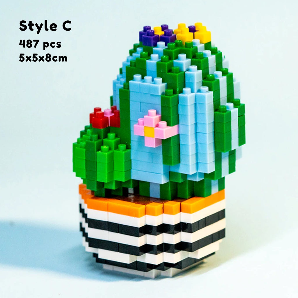 Cactus Succulent Plant Pots Nano Building Set - Kawaiies - Adorable - Cute - Plushies - Plush - Kawaii