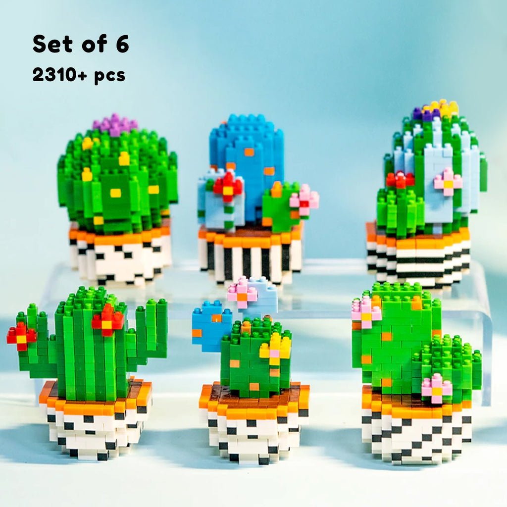 Cactus Succulent Plant Pots Nano Building Set - Kawaiies - Adorable - Cute - Plushies - Plush - Kawaii