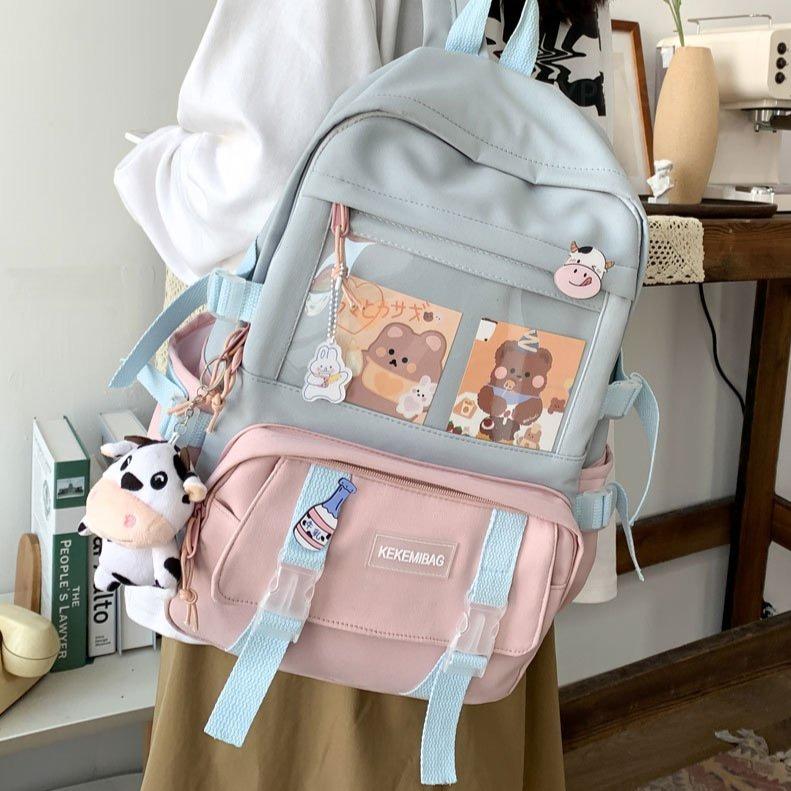 Canvas Kekemi Bear Friends Backpack - Kawaiies - Adorable - Cute - Plushies - Plush - Kawaii